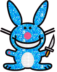happy bunny - GIF animado grátis