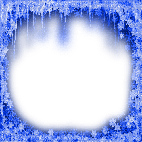 Winter.Frame.Blue - KittyKatLuv65 - Free PNG
