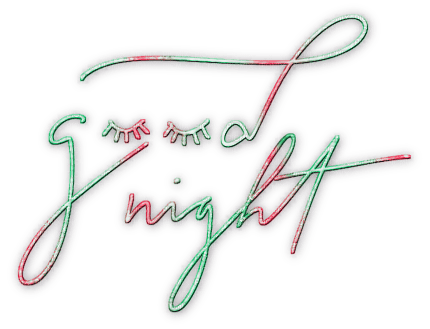 soave text good night pink green - PNG gratuit