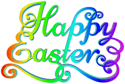 Kaz_Creations Easter Deco Text Logo Happy Easter - nemokama png