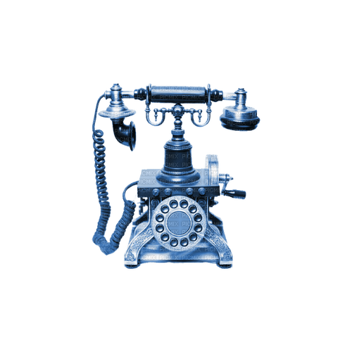kikkapink deco scrap blue telephone - gratis png