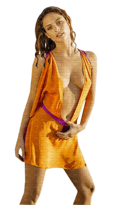 Kaz_Creations Woman Femme Orange - 免费PNG