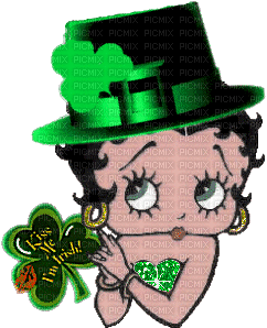Betty Boop St-Patrick:) - Darmowy animowany GIF