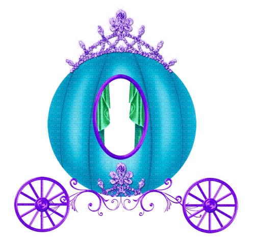 kikkapink deco scrap carriage purple blue - gratis png