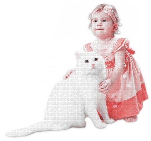 soave children cat spring summer girl animals - Free PNG