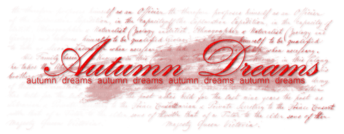 Autumn.Dreams.Text.Red - ilmainen png