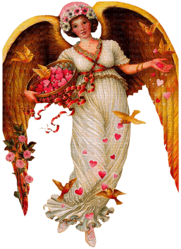 vintage autumn angel - gratis png