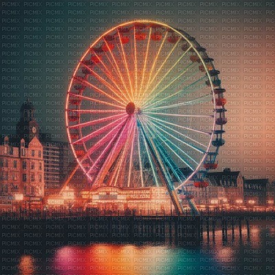 Rainbow Ferris Wheel - kostenlos png