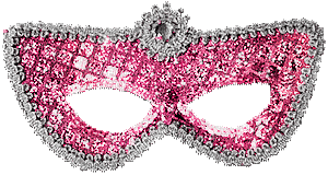 soave deco mask carnival animated black white pink - GIF animado gratis
