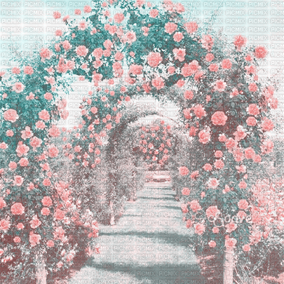 soave background animated vintage garden flowers - Ücretsiz animasyonlu GIF