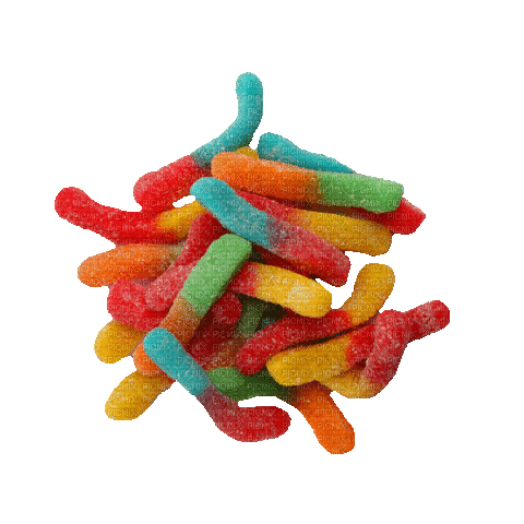 Gummy Worms Candy - GIF animé gratuit