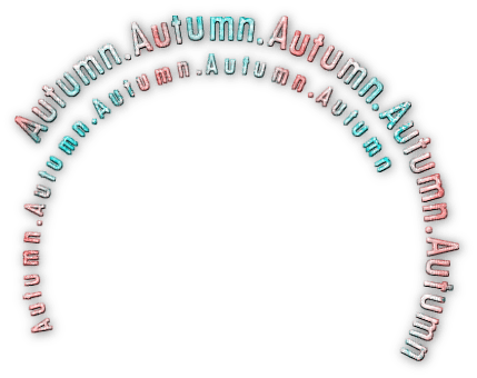 soave text autumn circle pink teal - PNG gratuit