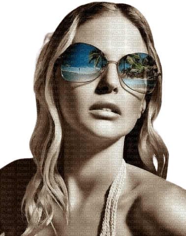 girl with sunglasses - darmowe png