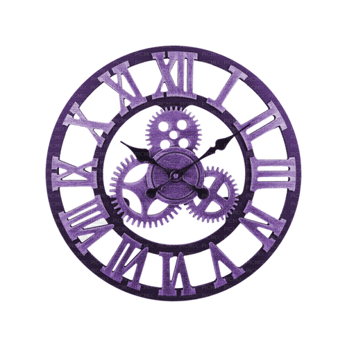 kikkapink deco scrap purple steampunk clock - zadarmo png