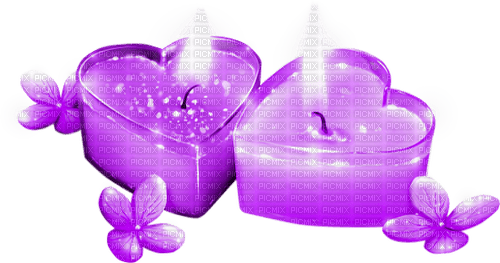 Candles.Hearts.Flowers.Purple - zadarmo png
