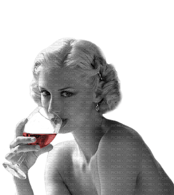 woman with drink bp - png gratuito