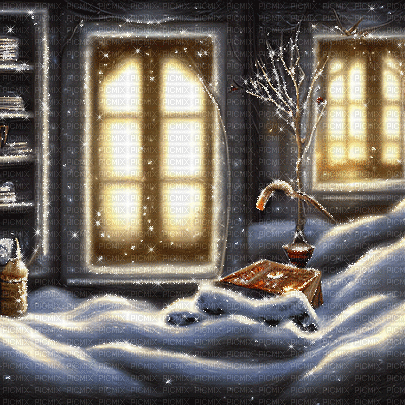 kikkapink animated background winter room - Gratis geanimeerde GIF