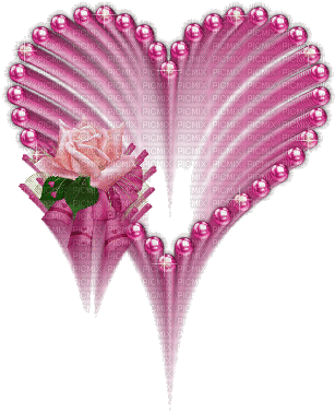 розовое сердце - GIF animasi gratis