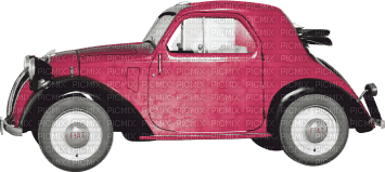 soave deco car vintage black white pink - PNG gratuit