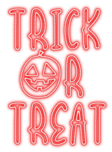 Trick Or Treat.Text.Red - KittyKatLuv65 - gratis png