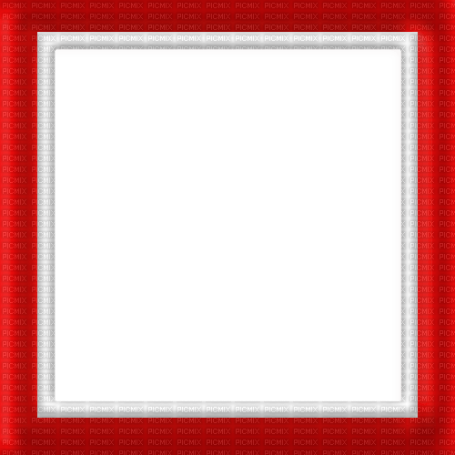 Red and White Square Frame - Free PNG