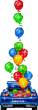 balloon car - Bezmaksas animēts GIF