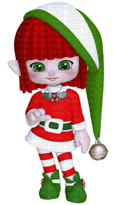 Kaz_Creations Dolls Cookie Elfs Red and Green Christmas - ilmainen png