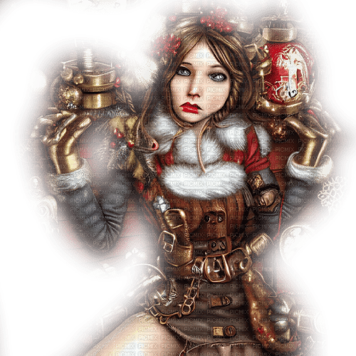 kikkapink woman christmas winter steampunk - png gratis