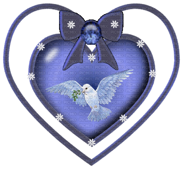 coeur avec oiseau - Ingyenes animált GIF