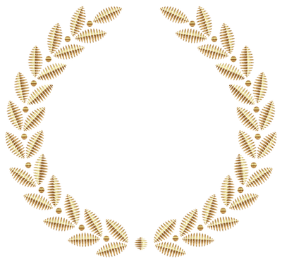Kaz_Creations Deco Wreath Gold - PNG gratuit