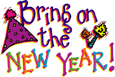 Kaz_Creations  Text Logo Bring On The New Year - png gratis