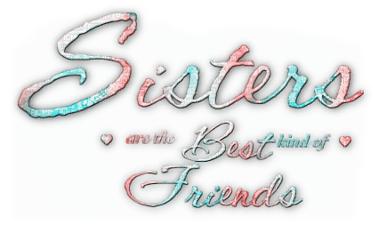 soave text sisters pink teal - δωρεάν png