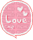 floating love speech bubble pink cute hearts - GIF animasi gratis