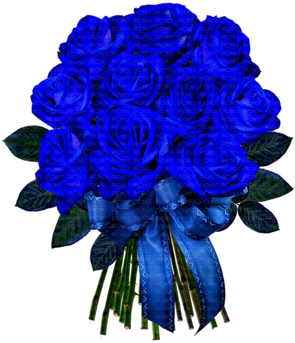 Roses.Bouquet.Blue - gratis png