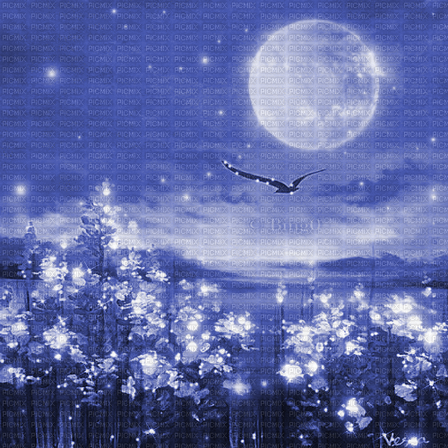 Y.A.M._Landscape background blue - Безплатен анимиран GIF