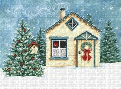 Christmas cottage - PNG gratuit