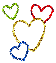 glitter hearts - GIF animé gratuit
