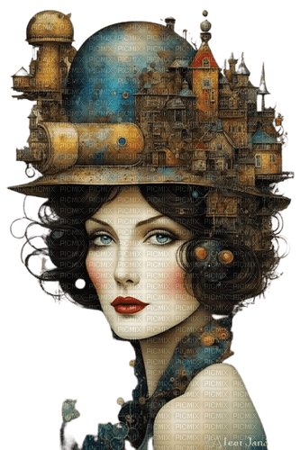 loly33 steampunk  femme - δωρεάν png