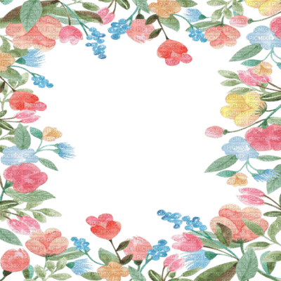 frame cadre rahmen tube vintage flower fleur blumen spring summer - PNG gratuit