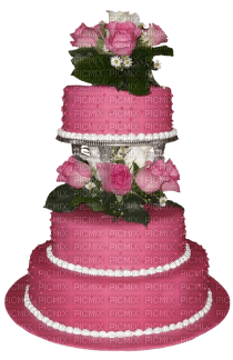 Pink Wedding Cake - zdarma png