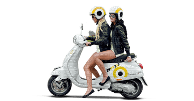 Kaz_Creations Woman Femme On Moped Scooter - ingyenes png