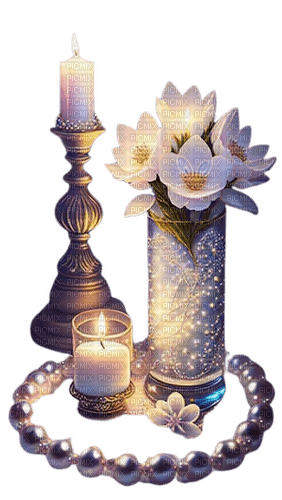 CANDLE/FLOWERS - Free PNG