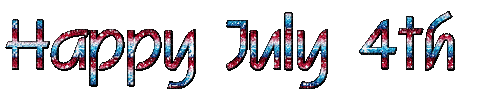 Happy July 4th.Text.Red.White.Blue - Безплатен анимиран GIF