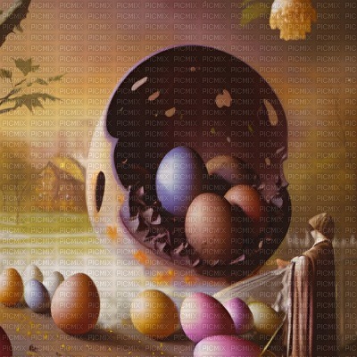 Chocolate Easter Egg Background - безплатен png