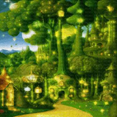 Green Fantasy Background - GIF animado grátis