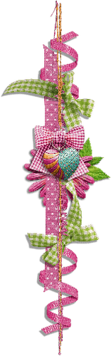 Girlie Paper Pattern Border Ribbons Heart - zadarmo png