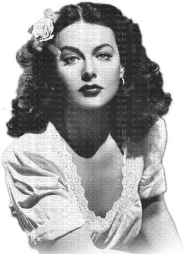 soave woman vintage face hedy lamarr black white - 免费PNG
