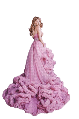 woman in long pink dress sunshine3 - фрее пнг