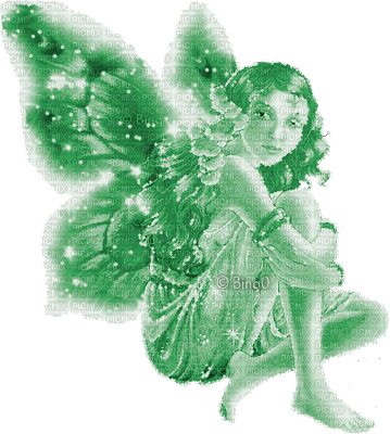 Y.A.M._Fantasy fairy green - Besplatni animirani GIF