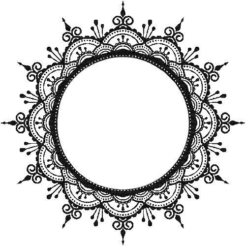 glittered round black frame - 無料のアニメーション GIF